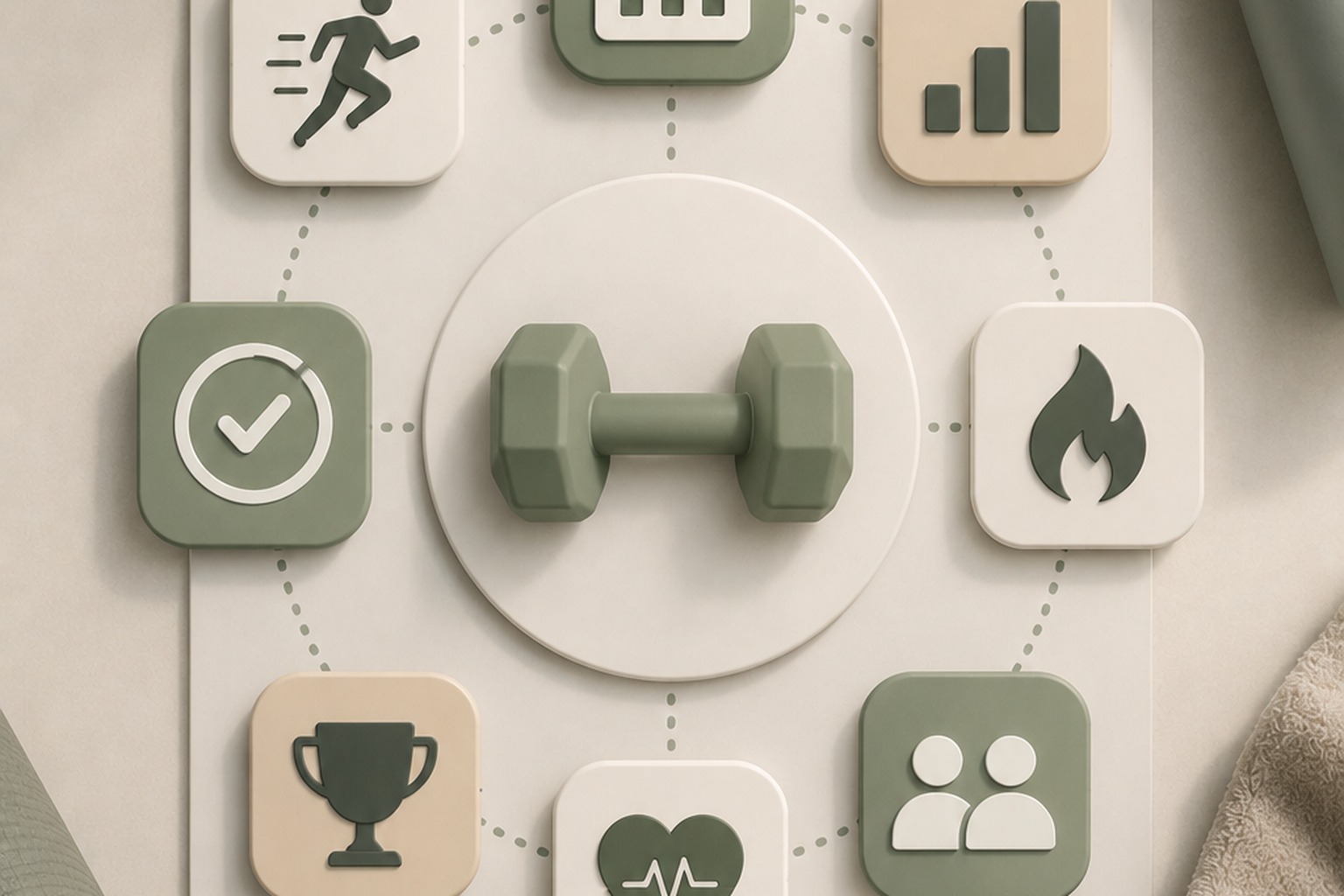 Phone showing a habit tracking plan with a person looking at their daily routine