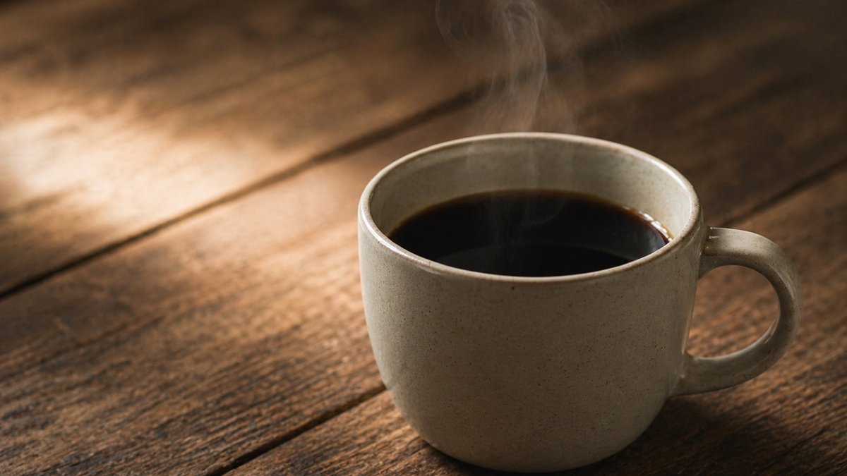 Coffee cup with steam representing caffeine taper