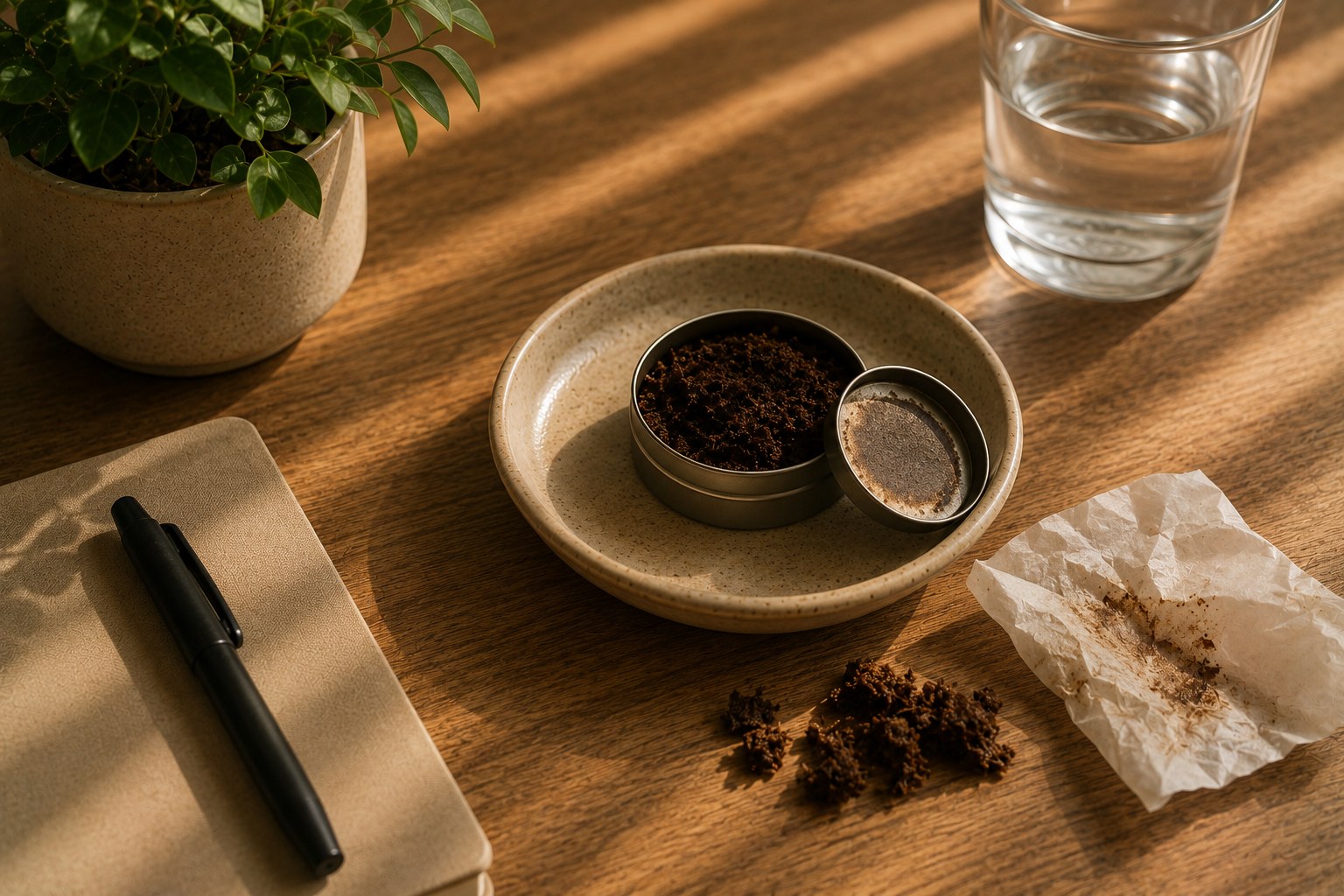 Phone showing a chewing tobacco quit plan tracker app